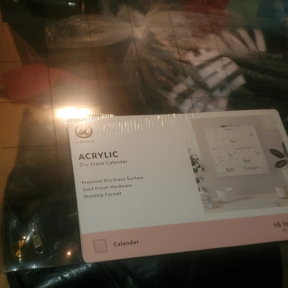 Acrylic clear monthly calendar dry erase